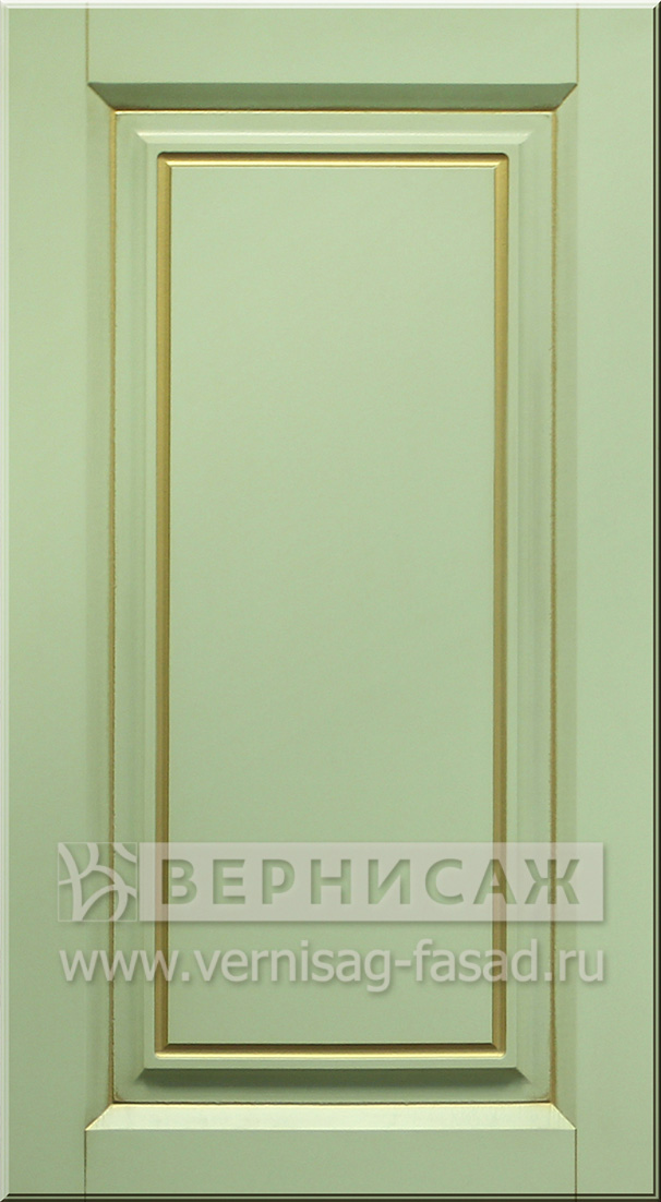 Фасады в пленке ПВХ, Фрезеровка № 48, цвет Фисташка, патина - золото