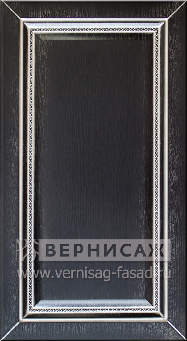 Фасады в пленке ПВХ, Фрезеровка № 50, цвет Венге премиум, патина - серебро 
