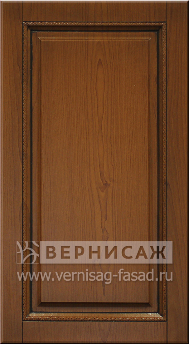 Фасады в пленке ПВХ, Фрезеровка № 52, цветь Клён,  патина - орех