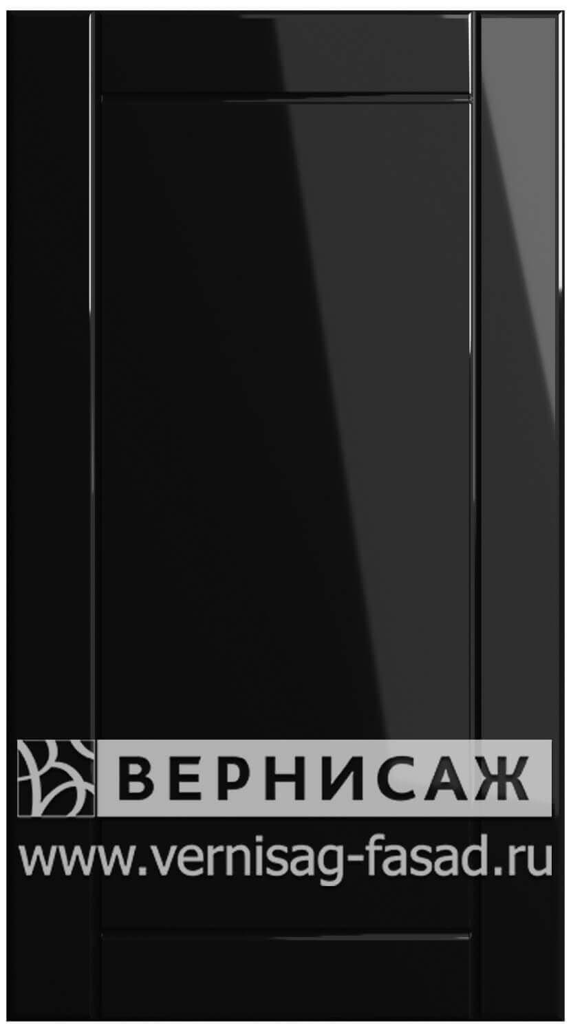 Фасады в пленке ПВХ, Фрезеровка № 6, цвет Черный глянец