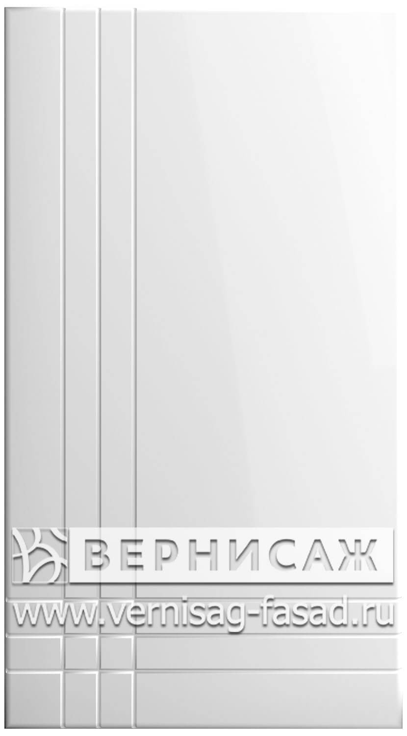 Фасады в пленке ПВХ, Фрезеровка № 18, цвет Белый глянец