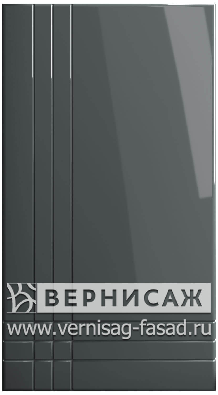 Фасады в пленке ПВХ, Фрезеровка № 18, цвет Графит глянец