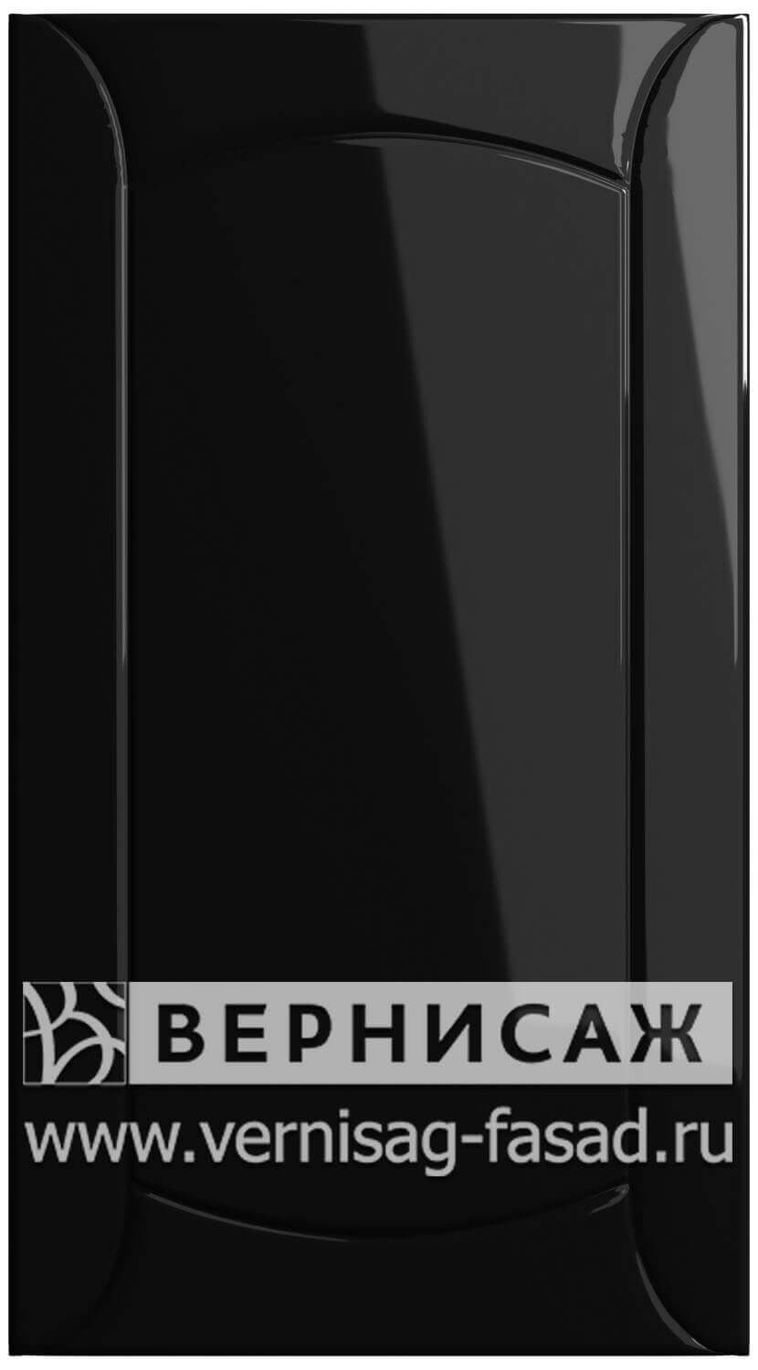  Фасады в пленке ПВХ, Фрезеровка № 20, цвет Черный глянец