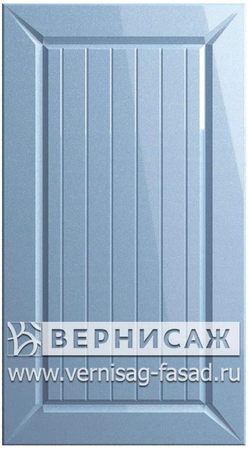 Фасады в пленке ПВХ, Фрезеровка № 46, цвет Голубой металлик