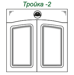 Декоративные накладки для пленочных фасадов из МДФ, Тройка 2